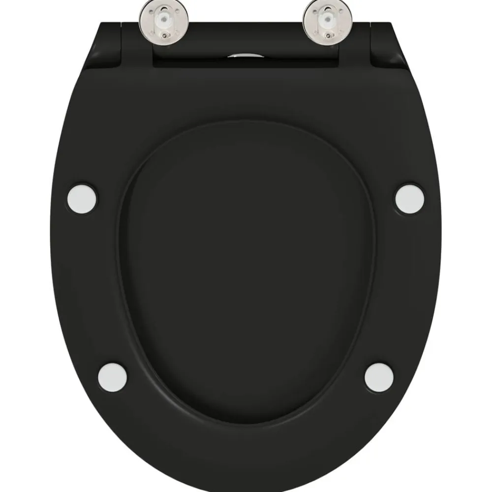 vidaXL Fontanería-Asiento de WC 47 x 37,5 x 3,8 cm Duroplast