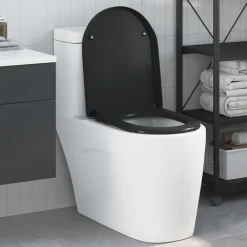 vidaXL Fontanería-Asiento de WC 49 x 36 x 4 cm Duroplast
