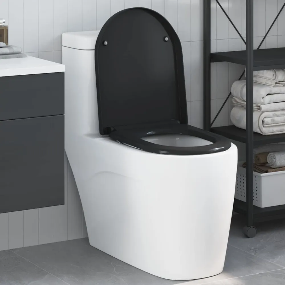 vidaXL Fontanería-Asiento de WC 49 x 36 x 4 cm Duroplast