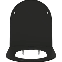 vidaXL Asiento de WC 47 x 36 x 3,4 cm Duroplast Negro