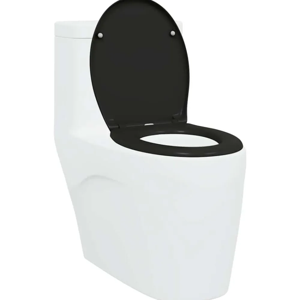vidaXL Fontanería-Asiento de WC 47 x 37 x 4 cm Duroplast