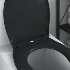 vidaXL Fontanería-Asiento de WC 47 x 37 x 4 cm Duroplast