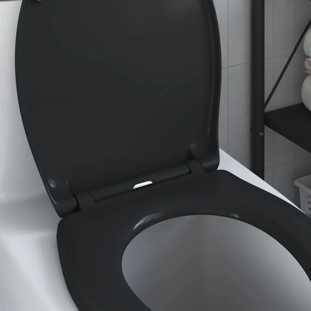 vidaXL Fontanería-Asiento de WC 47 x 37 x 4 cm Duroplast