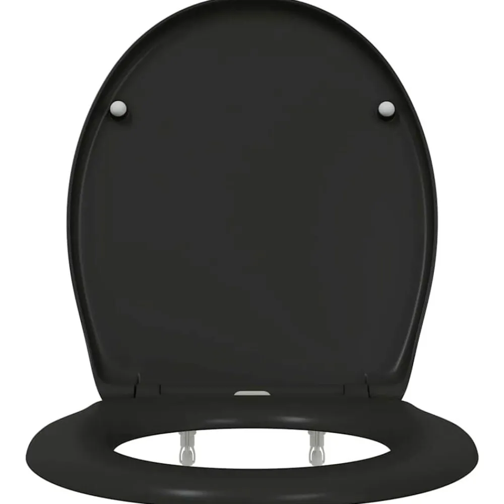 vidaXL Fontanería-Asiento de WC 47 x 37 x 4 cm Duroplast