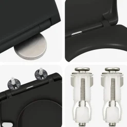 vidaXL Fontanería-Asiento de WC 47 x 37 x 4 cm Duroplast