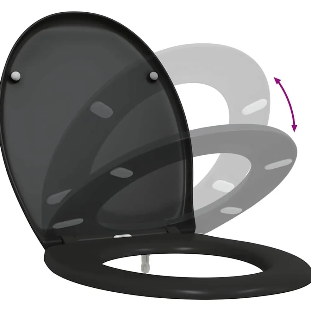 vidaXL Fontanería-Asiento de WC 47 x 37 x 4 cm Duroplast