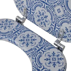 vidaXL Asiento inodoro con tapa 2 uds MDF porcelana Discount