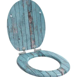 vidaXL Fontanería-Asiento inodoro WC 2 uds tapa de cierre suave MDF madera vieja