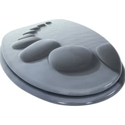 vidaXL Asiento inodoro WC con tapa de cierre suave MDF diseño piedras Clearance