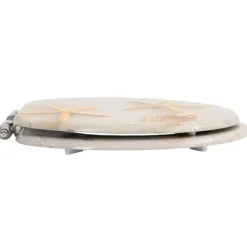 vidaXL Asiento inodoro WC con tapa de cierre suave MDF estrella de mar Outlet