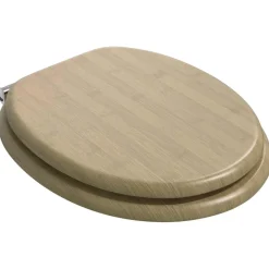 vidaXL Fontanería-Asiento inodoro WC 2 uds tapa de cierre suave MDF diseño bambú