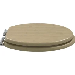 vidaXL Fontanería-Asiento inodoro WC 2 uds tapa de cierre suave MDF diseño bambú