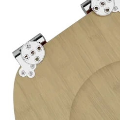 vidaXL Fontanería-Asiento inodoro WC 2 uds tapa de cierre suave MDF diseño bambú