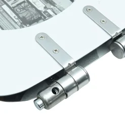 vidaXL Fontanería-Asiento inodoro WC tapa de cierre suave MDF diseño Nueva York