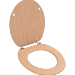 vidaXL Asiento inodoro WC con tapa MDF diseño bambú Online
