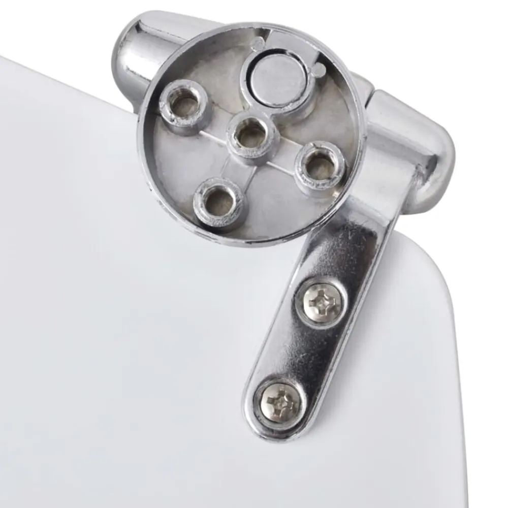 vidaXL Fontanería-Asiento inodoro WC MDF tapa de cierre suave diseño blanco