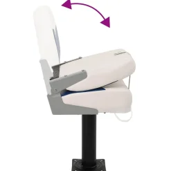 vidaXL Vehículos-Asiento para barco con pedestal giratorio 360°