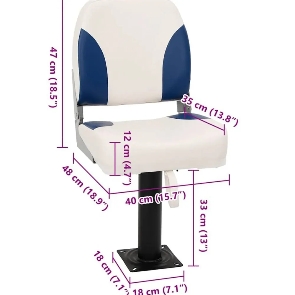vidaXL Vehículos-Asiento para barco con pedestal giratorio 360°