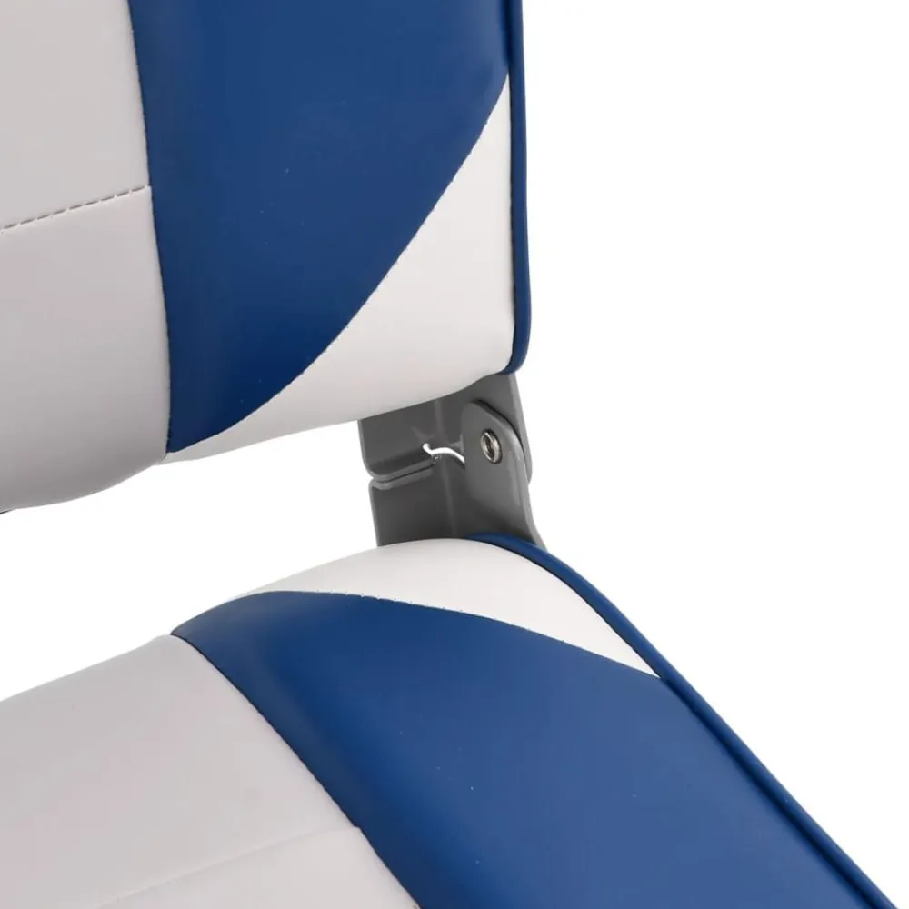 vidaXL Asiento para barco con pedestal giratorio 360° Blanco y azul Online