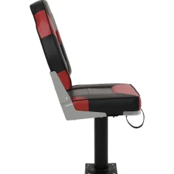 vidaXL Asiento para barco con pedestal giratorio 360° Negro y rojo Clearance