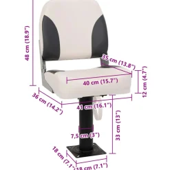 vidaXL Vehículos-Asiento para barco con pedestal giratorio 360°
