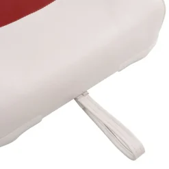 vidaXL Asiento para barco con pedestal giratorio 360° Blanco y rojo Best