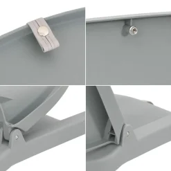 vidaXL Asiento para barco con pedestal giratorio 360° Gris New