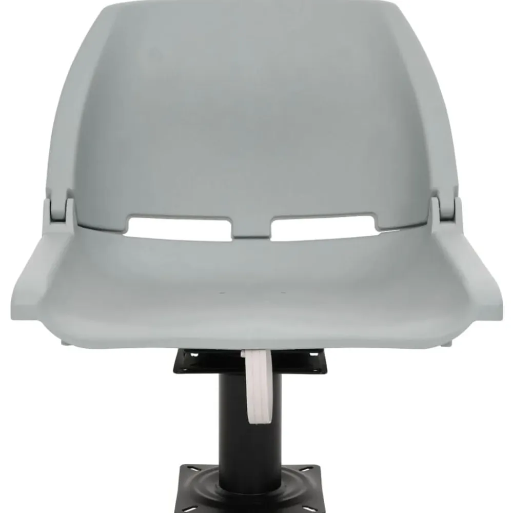 vidaXL Asiento para barco con pedestal giratorio 360° Gris New