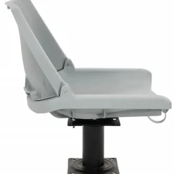 vidaXL Asiento para barco con pedestal giratorio 360° Gris New