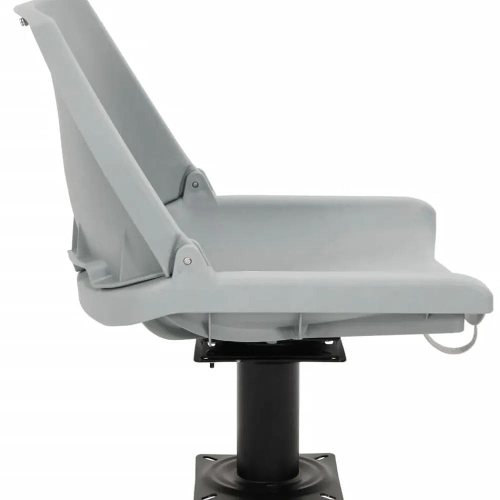 vidaXL Asiento para barco con pedestal giratorio 360° Gris New