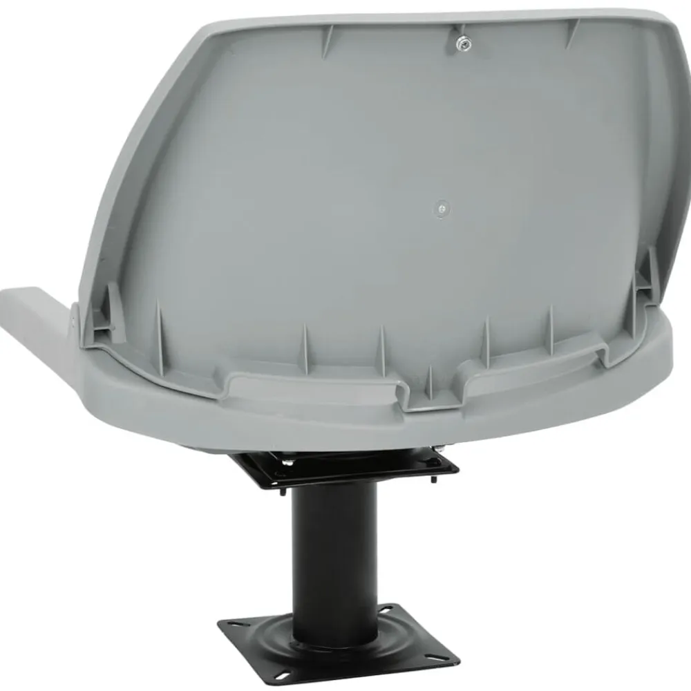 vidaXL Asiento para barco con pedestal giratorio 360° Gris New