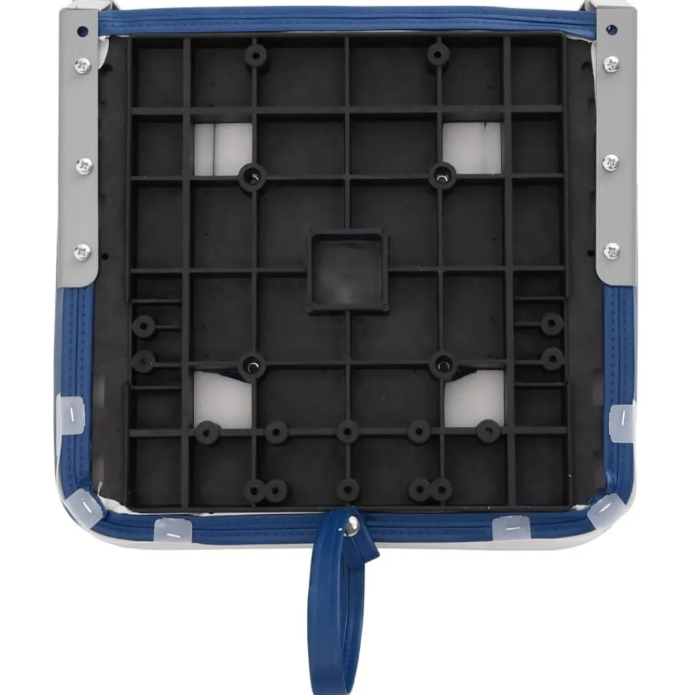vidaXL Asiento para barco con pedestal giratorio 360° Blanco y azul New