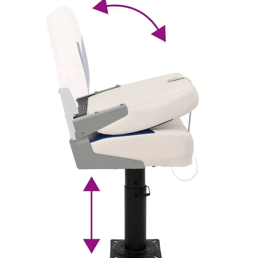 vidaXL Piezas Y Accesorios Para Vehículos-Asiento plegable para barco 1 juego 41x36x48 cm
