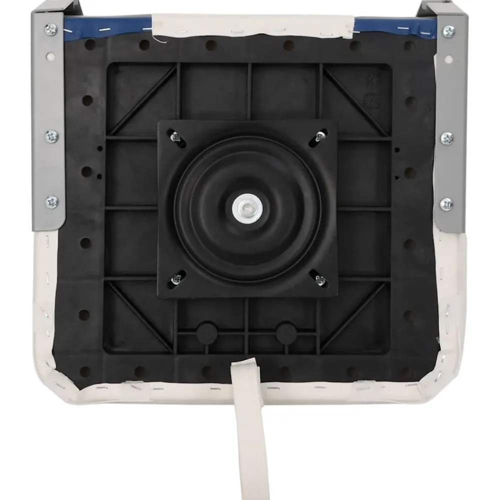 vidaXL Asiento plegable para barco 1 juego con cojín blanco y azul Azul y blanco Best