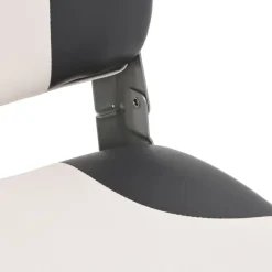 vidaXL Asiento plegable para barco 1 juego con respaldo bajo correa fijación gris oscuro y blanco Outlet