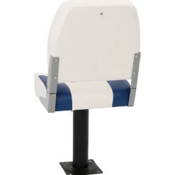 vidaXL Asiento plegable para barco 1 juego 41x36x48 cm Azul y blanco Hot