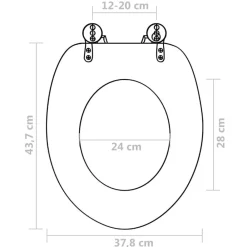 vidaXL Asiento tapa de WC de madera MDF diseño de gotas de agua Best