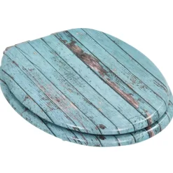 vidaXL Asiento WC tapa de cierre suave MDF diseño madera envejecida Best