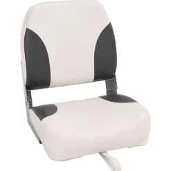 vidaXL Asientos de barco plegables con respaldo alto 2 uds 41x36x48 cm gris oscuro y blanco Sale