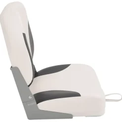 vidaXL Asientos de barco plegables con respaldo alto 2 uds 41x36x48 cm gris oscuro y blanco Sale
