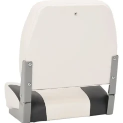 vidaXL Asientos de barco plegables con respaldo alto 2 uds 41x36x48 cm gris oscuro y blanco Sale