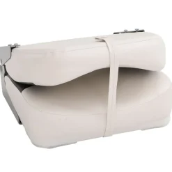 vidaXL Asientos de barco plegables con respaldo alto 2 uds 41x36x48 cm gris oscuro y blanco Sale