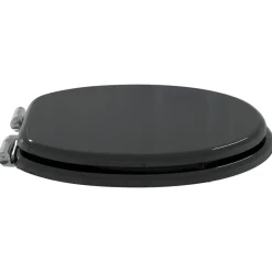 vidaXL Asientos de inodoro con tapas de cierre suave 2 uds MDF negro Clearance