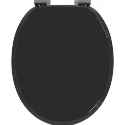 vidaXL Asientos de inodoro con tapas de cierre suave 2 uds MDF negro Clearance