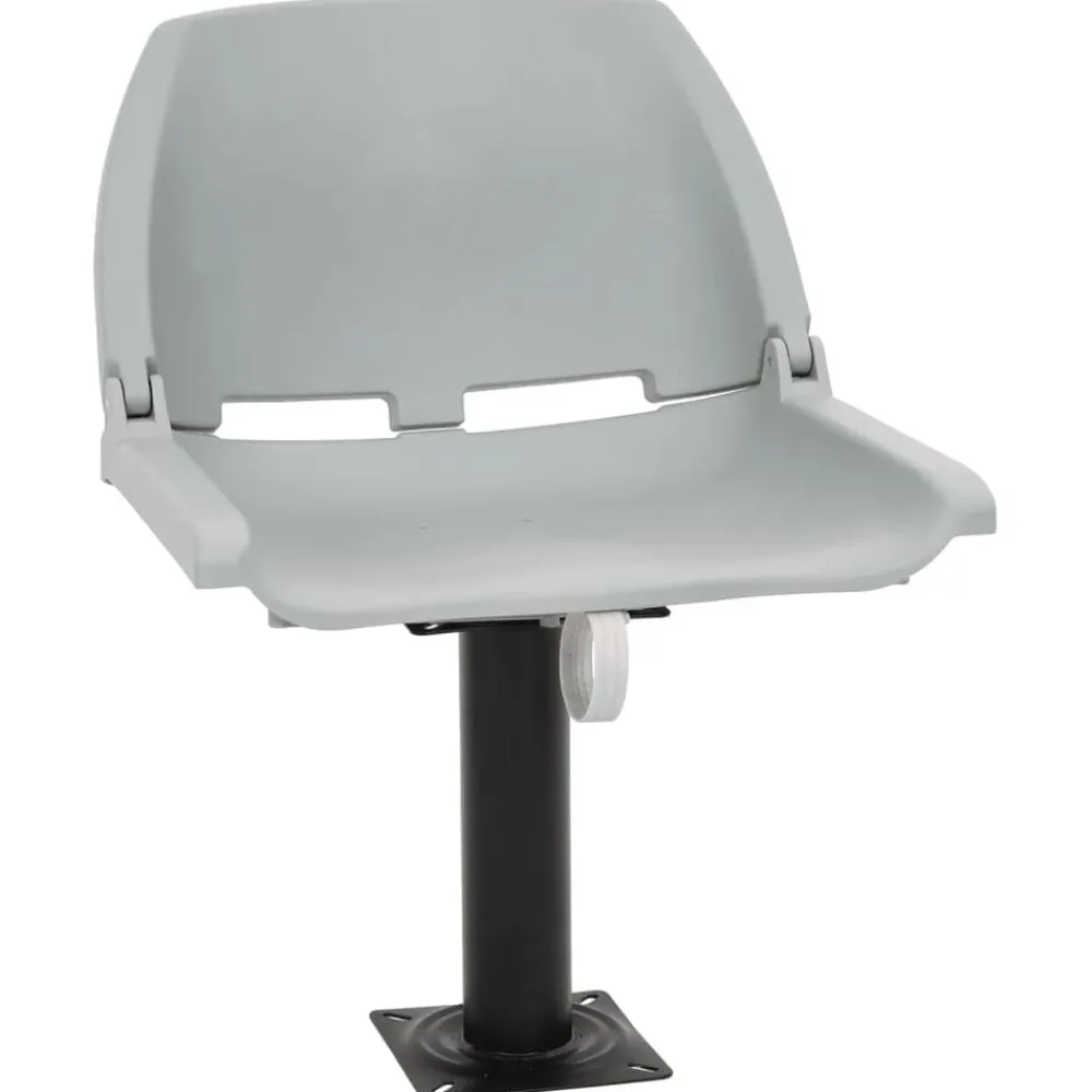 vidaXL Asientos plegables de barco sin cojín 2 uds 48x51x41 cm Gris Online