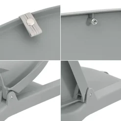 vidaXL Asientos plegables de barco sin cojín 2 uds 48x51x41 cm Gris Online