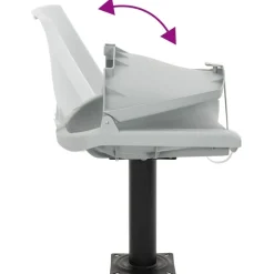 vidaXL Asientos plegables de barco sin cojín 2 uds 48x51x41 cm Gris Online