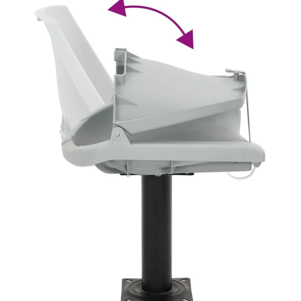 vidaXL Asientos plegables de barco sin cojín 2 uds 48x51x41 cm Gris Online