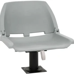 vidaXL Asientos plegables de barco sin cojín 2 uds 48x51x41 cm Gris Discount