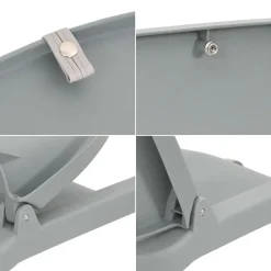 vidaXL Asientos plegables de barco sin cojín 2 uds 48x51x41 cm Gris Discount